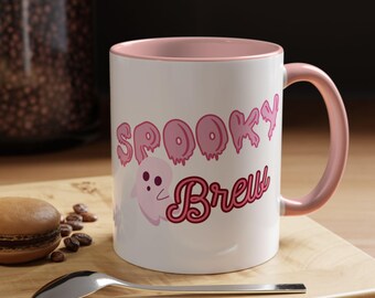 Spooky Brew Mug | Accent Ghost Halloween Coffee Mug 11oz 15oz