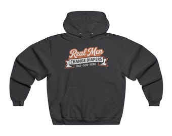 Bluza z kapturem Real Men Change Diapers | Bluza w stylu retro