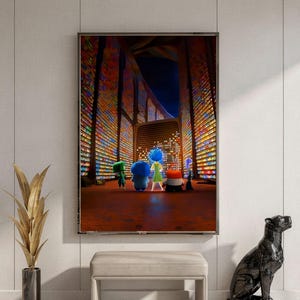 Inside Out Memory Room Poster - Disney Pixar Wall Art, Core Memories Print, Colorful Emotion Movie Room Decor