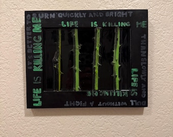 Tributo artístico de Type O Negative "La vida me está matando" - técnica mixta