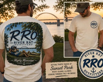 Vintage River Rat tee, Mississippi River Shirt, River life Graphic t-shirt, River Lover Gift