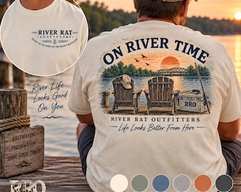 On River Time Shirt | Mississippi River Life Tee | River Rat Outfitters