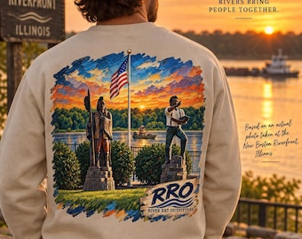 New Boston IL Riverfront, Mississippi River Sweatshirt