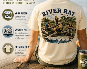 Custom Photo Shirt, Personalized Fishing Shirt, Custom Boat T Shirt, Photo to Vintage Graphic Tee