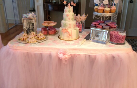 Tulle Tutu Table Skirt, Custom Made, Wedding, Birthday, Baby Shower Il_570xn