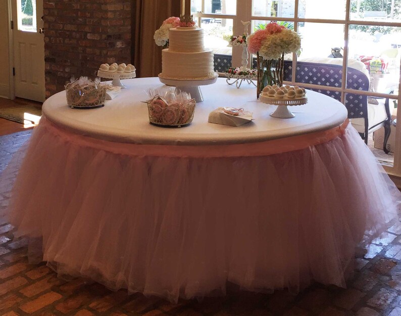 Custom Tutu Table Skirt, Candy Buffet, Centerpiece, Head Table image 1