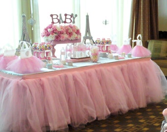 Tutu Table Skirt, Custom Made, Wedding, Birthday, Baby Shower