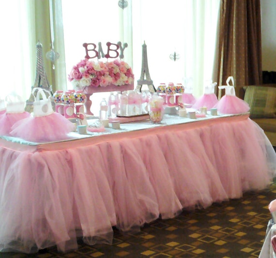 Tutu Table Skirt, Custom Made, Wedding, Birthday, Baby Shower Il_570xn