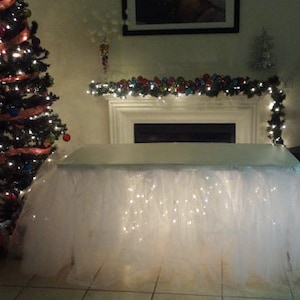 Tulle Tutu Table Skirt Head Table Party Table Custom Made You Pick Colors image 2