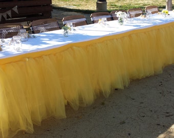 Custom Tulle Tutu Table Skirt Wedding, Birthday, Baby Shower