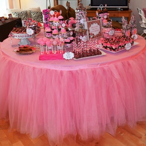 Tulle Table Tutu Skirt YOU PICK COLORS image 5