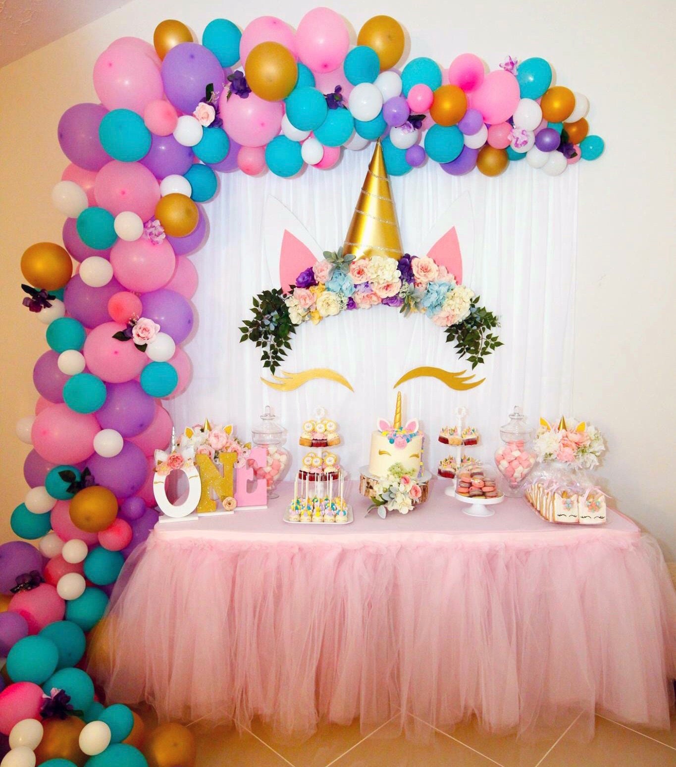 Pink tutu table skirt baby shower sales