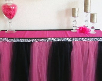 Custom Tulle Tutu Table Skirt Wedding, Birthday, Baby Shower