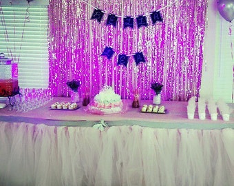 Custom Tulle Tutu Table Skirt Wedding, Birthday, Baby Shower, Bridal Shower