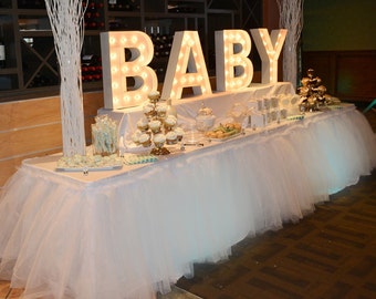 Custom Tutu Table Skirt, Candy Buffet Skirt, Centerpiece, Head Table Skirt