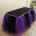 Purple Black and Zebra Table Tutu Skirt 