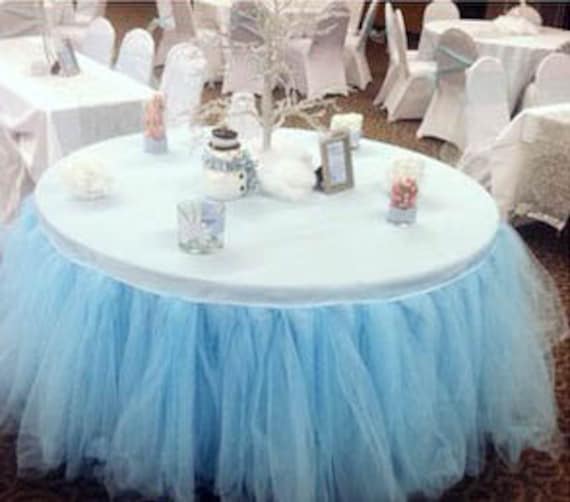 Tutu Table Skirt, Tulle Tutu Skirt, Wedding, Birthday, Baby Shower by Bailey Had A Party Catch