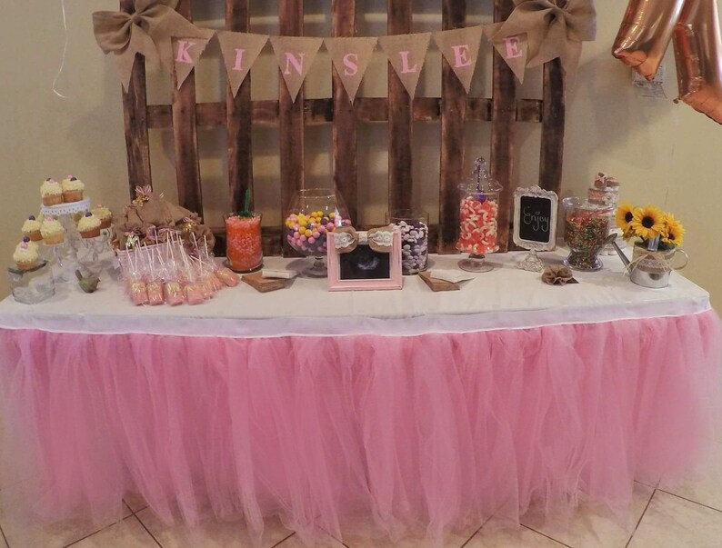 Custom Tutu Table Skirt Candy Buffet Centerpiece Head Table Etsy