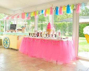 Tulle Table Tutu Skirt YOU PICK COLORS