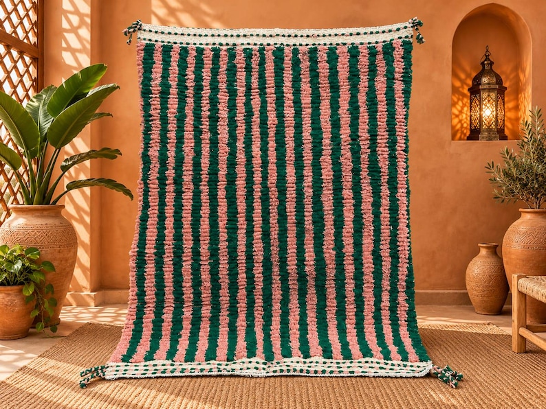 Morrocan Patterns Rectangle Handwoven Moroccan Wool Area Rug, Modern Bohemian Design Home Decor for ...