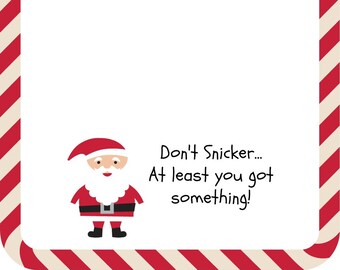 Don't Snicker Christmas Chocolate Stocking Stuffer - Etsy