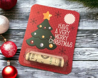 Christmas Tree Money Card Holder – Stocking Stuffer Elf Gift