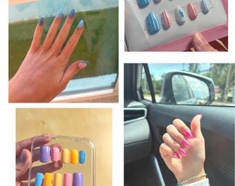 glue on custom nails!
