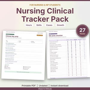 Peut inclure: Un pack de suivi clinique infirmier pour étudiants en soins infirmiers et NP comprenant 27 pages de documents imprimables. Le pack inclut un formulaire de préparation de journée clinique et une liste de contrôle des compétences RN.