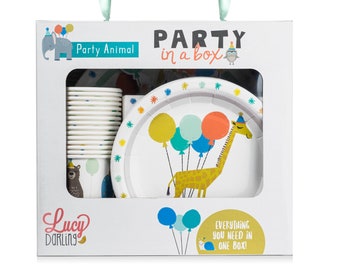 Party Animal - Party Box - Birthday Party - New Years Eve Party - Kid Party - Animal Themed Party - Party in a Box -  Party Supplies