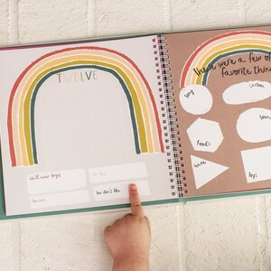 Rainbow Baby Book Gender Neutral Baby Journal Rainbow Baby First Year Baby Memory Book for Girls or Boys image 4