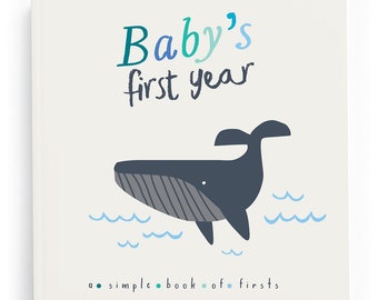 Little Captain Nautical Baby Book - Gender Neutral Baby Book- Baby’s First Year- Baby Memory Book- Baby Journal
