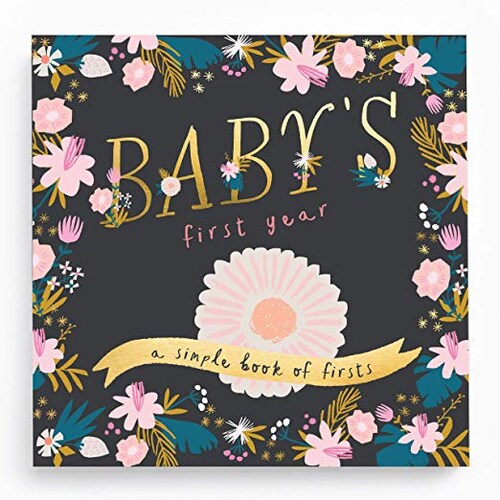 Floral GOLD Baby Book Girl Blossom Baby's First Year Etsy