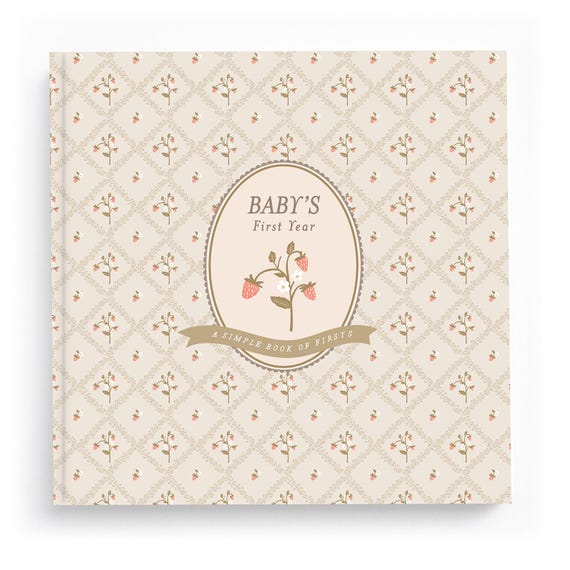 Cottage Garden Baby Memory Book - Floral Garden First Year Journal, 48 Pages