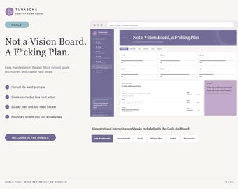 Digital Goal Planner Web App | 90 Day Plan, Habit Tracker, Life Audit & Boundary Scripts