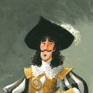 Porthos gouache character study