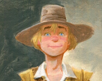 D'Artagnan gouache color study