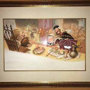 The palace banquet halloriginal gouache illustration image 1