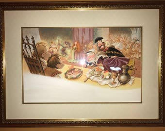 The palace banquet hall—original gouache illustration