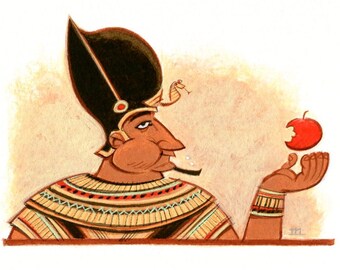 Pharaoh Eating an Apple