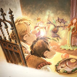 The palace banquet halloriginal gouache illustration image 2