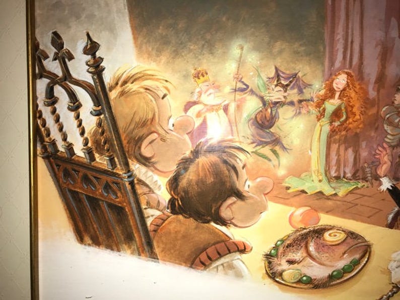 The palace banquet halloriginal gouache illustration image 2