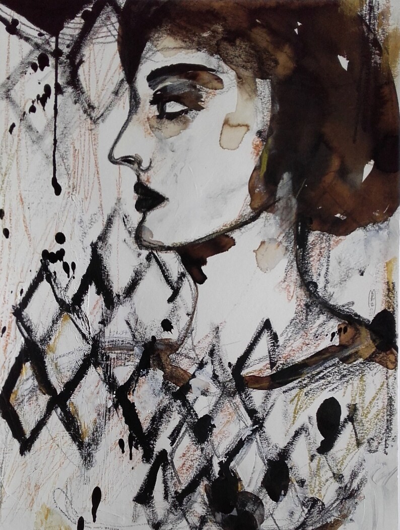 Woman Portrait Original Painting Face Woman Art Portrait Fine Ar Woman Portrait Original Painting Face Woman Art Portrait Fine Ar