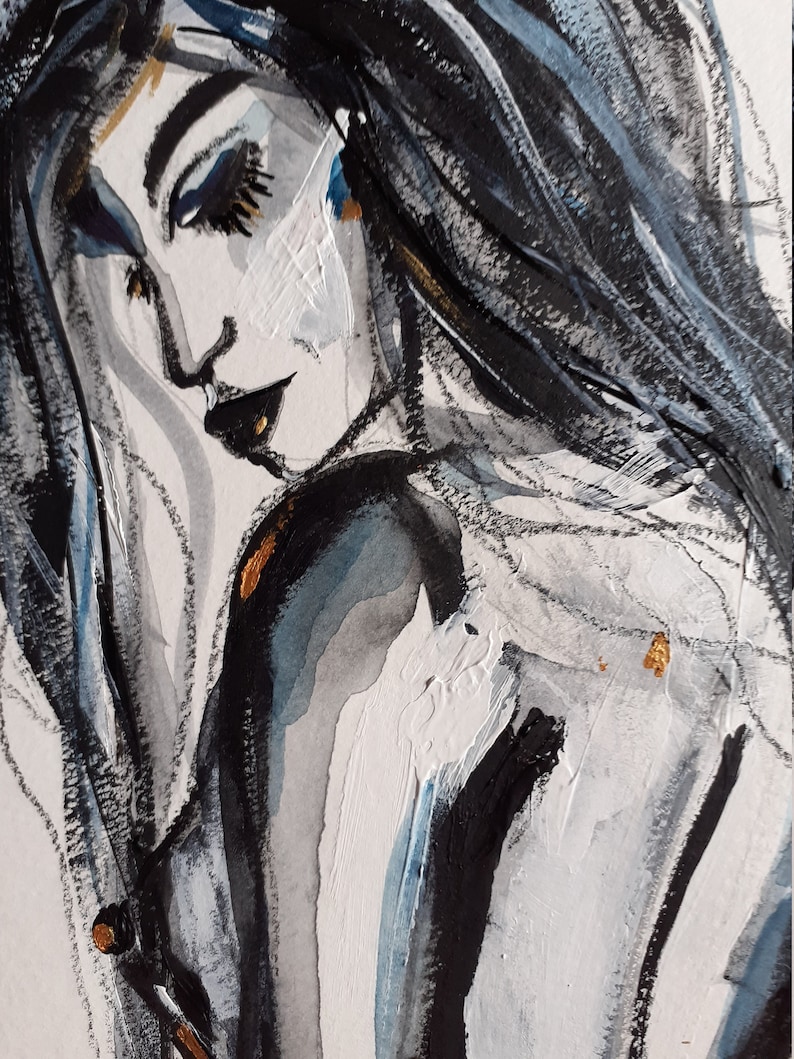 Femme Peinture Nu Féminin Corps Art Peinture Originale Nu Etsy France