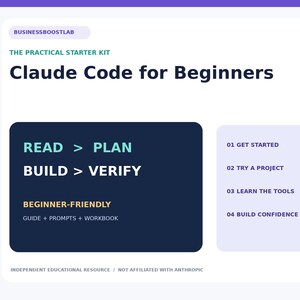 Claude Code pour débutants | Guide d'initiation à la programmation IA, 30 exercices et cahier d'exercices