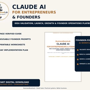 Claude AI for Entrepreneurs & Founders | Startup Validation, MVP, Launch with Growth Playbook