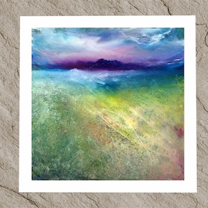 Hebridean Machair, Scottish highland landscape prints and posters of a contemporary dramatic seascape painting of Scotland