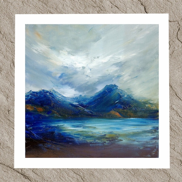 Kinloch, Scottish mountain art and sea loch landscape and seascape prints and poster home decor from Scotland