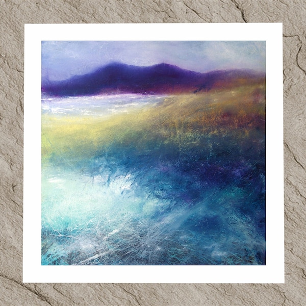 Ben More South Uist Art Print, Highland Landscape Painting