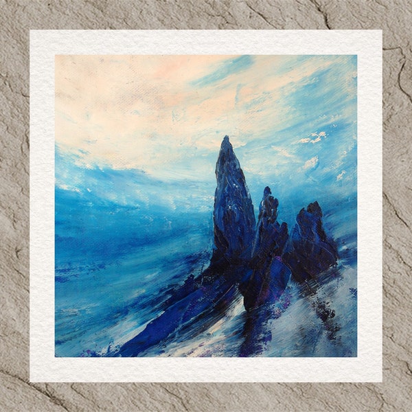 Old Man of Storr Winter Giclée Print, Isle of Skye Mountain Landscape