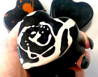 Leather Scent Heart Soap Valentines Day Horror Limited Edition Valloween BDSM